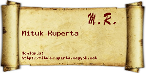 Mituk Ruperta névjegykártya